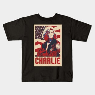 Charlie Top Gun Pop Art Style Kids T-Shirt